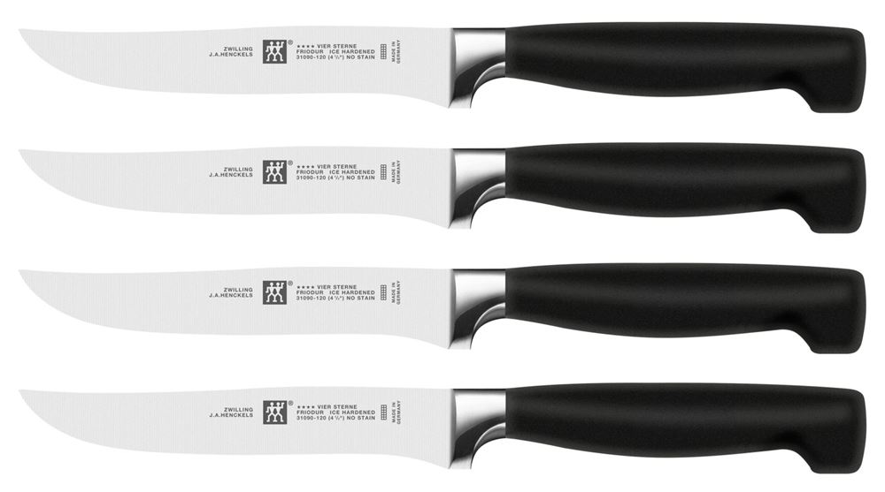 Pack of 4 Traditional Steak Knives Table Cutlery Stainless Steel By Chef Aid