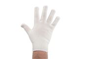 Nylon knitted glove white band