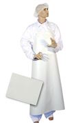 Industry-rubber-apron, unsewed, with open edge, white, y-fittings