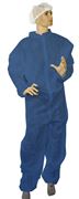GOFOOD Einweg-Overall mit Kapuze, Gr. 3XL, blau