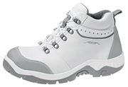 Safety lace-up shoe Abeba Anatom, high, with steel toe cap, white/grey # 2172