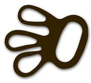 Glove tensioners brown, packed in bag á 100 pcs.