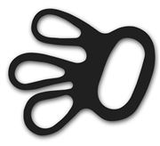 Glove tensioners black, packed in bag á 100 pcs.