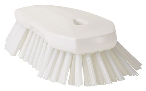 Vikan 38855 Round Hand Brush- Stiff, White