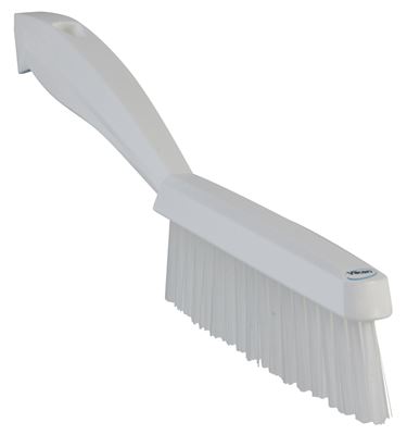 Vikan 41925 Short Handle Scrubbing Brush- Stiff, White