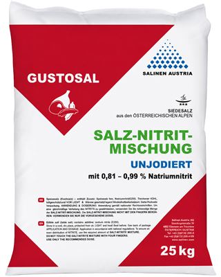 GUSTOSAL Siedesalz-Nitrit-Mischung 0,81–0,99 % unjodiert 25 kg